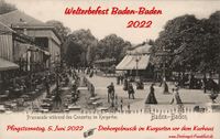 Ihr Frankfurter Drehorgelmann auf dem Welterbefest Baden-Baden im Kurpark vor dem Kurhaus
