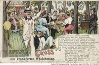 Frankfurter Wäldchestag 1901 Drehorgelmann